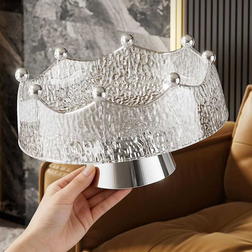 Fruit Bowl Luxury Serving Tray Fruit Bowl with Forks Golden Table Decoration Multifunctional Candy Dish home Table Decor Oasis Select