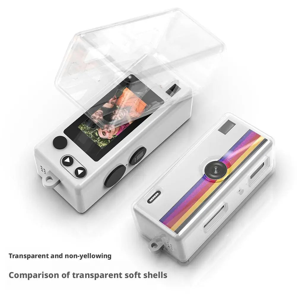TPU Case For Kodak Charmera Mini Camera Protect Kit Tempered Glass Screen Film Transprent Protective Case Anti-Drop Camera Kit Oasis Select