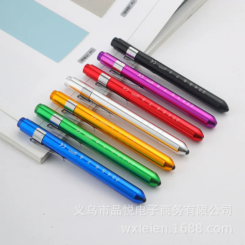 Multi Functional Scale Pen Light LED Pen Flashlight Nurse Pen Light Pupil Oral Examination White Light Medical Lighting Oasis Select