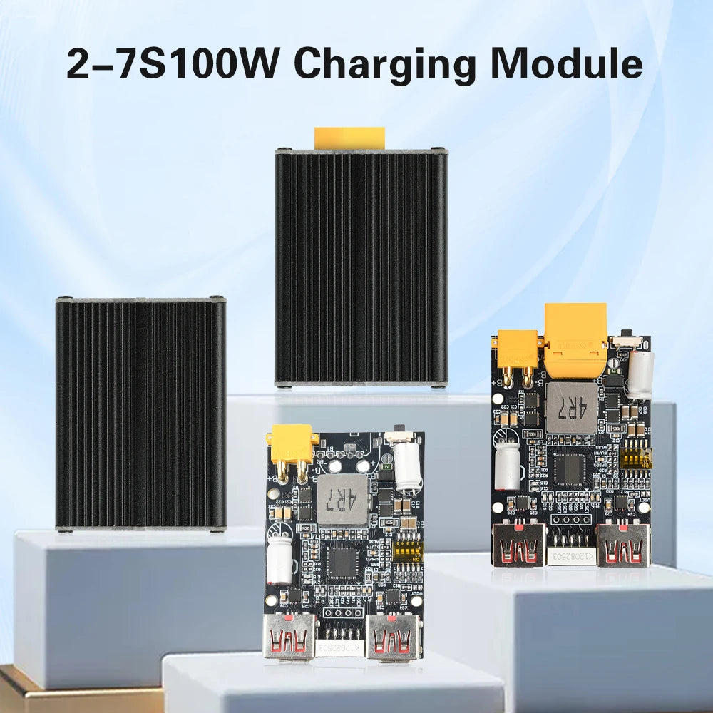 2-7S 100W Fast Charging Module Universal Mobile Power Motherboard Supports Lithium/LiFePO4 Batteries Dual USB Dual Type C Oasis Select