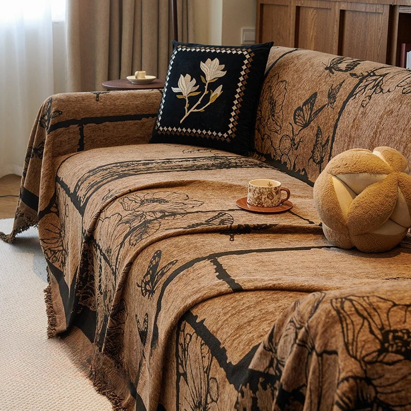 Sofa Towel New Medieval Sofa Cover Four Season Universal Retro Living Room Decoration Home Textile Products Oasis Select