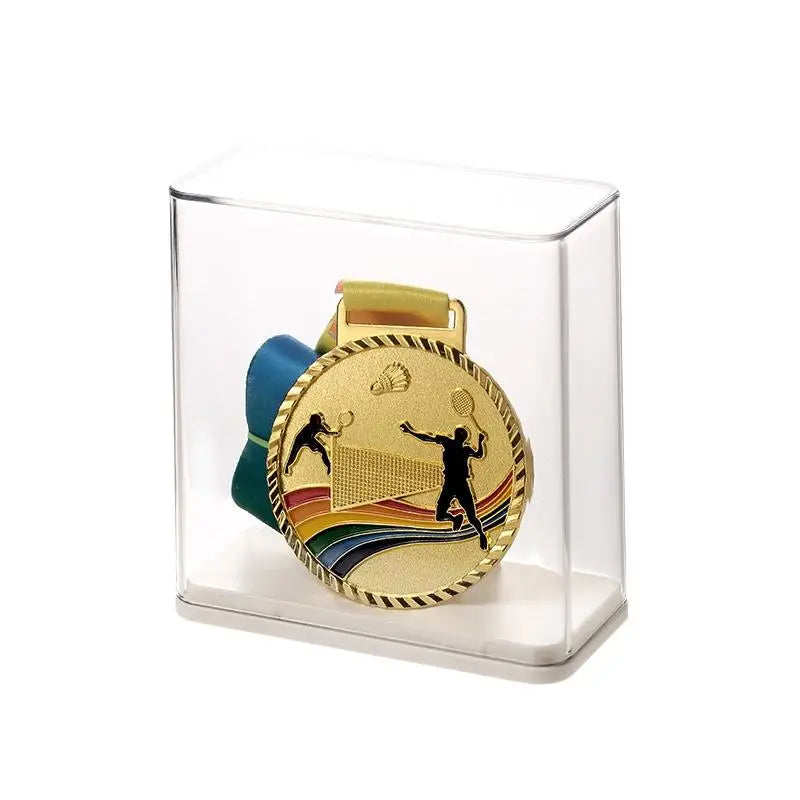 1/2pcs Medal Display Case Dustproof Storage Box for Badge Honor Trophy Showcase Stand for Home Office Gift Collection Oasis Select