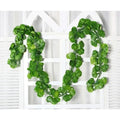 220cm Artificial Liana Vine Wall Hanging Fake Plants Ivy String Leaves Decoration Home Outdoor Garden Wedding Party Decors Oasis Select 2.2M Long HT