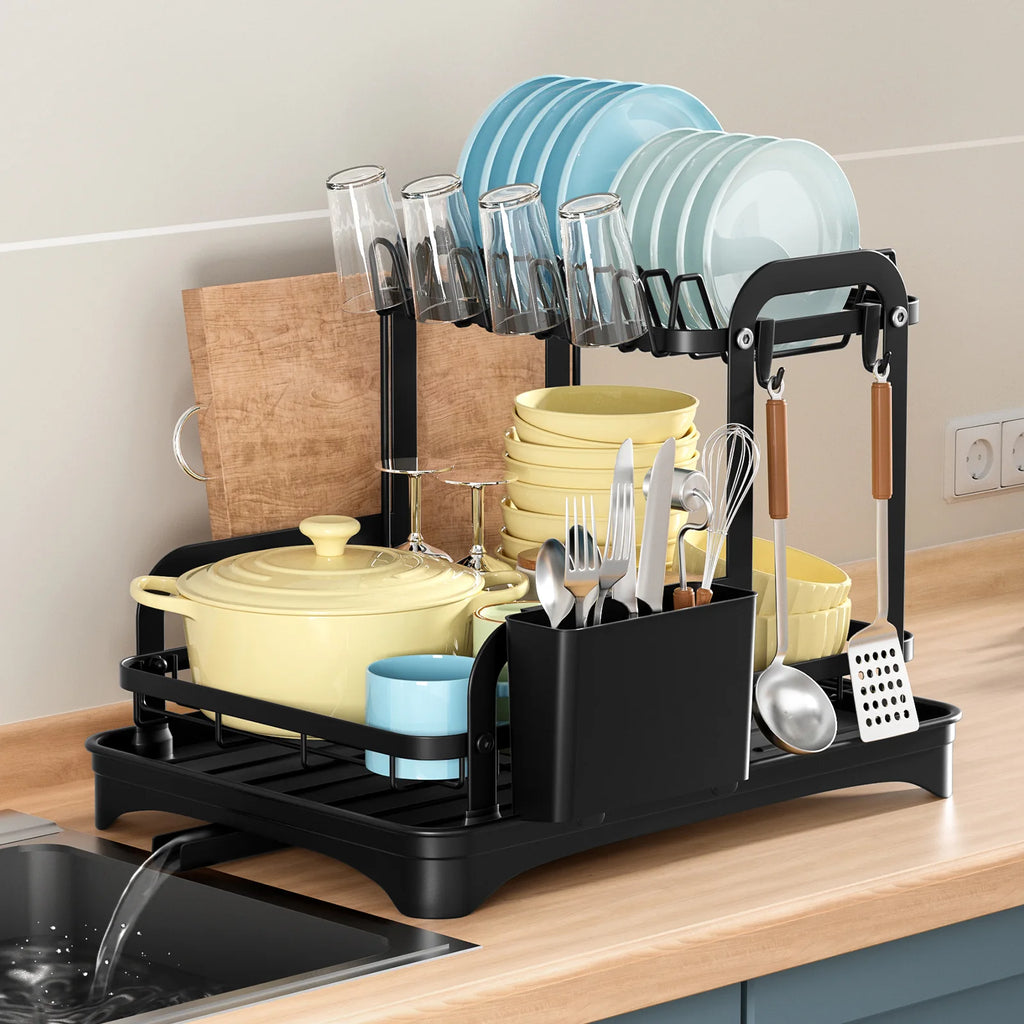 Dish Storage Rack Kitchen Shelf Narrow Small Household Dish Drain Rack Multifunctional Tableware Storage Box Cupboard Oasis Select
