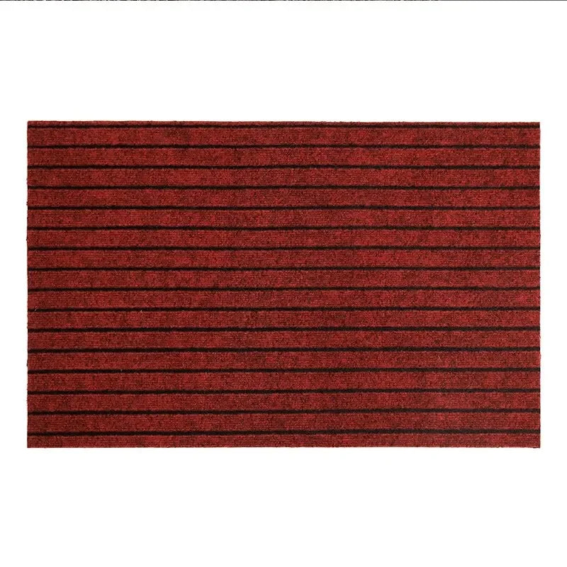 Modern Minimalist Square Floor Mat - Durable, Stain/Fade Resistant, Non-Slip Rubber Backing, Machine Washable for Indoor/Outdoor Oasis Select Red 400MMx600MM