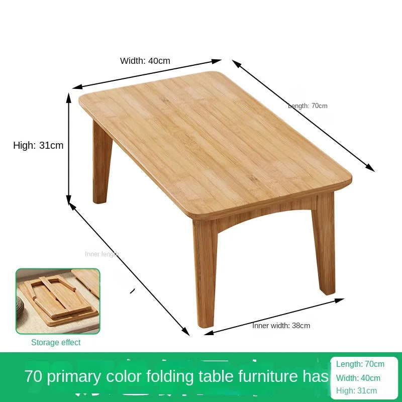 Bay window folding table, home Chinese-style coffee table, tatami, window sill, balcony, Nanzhu tea ceremony table, low table, b Oasis Select B 70 40 31
