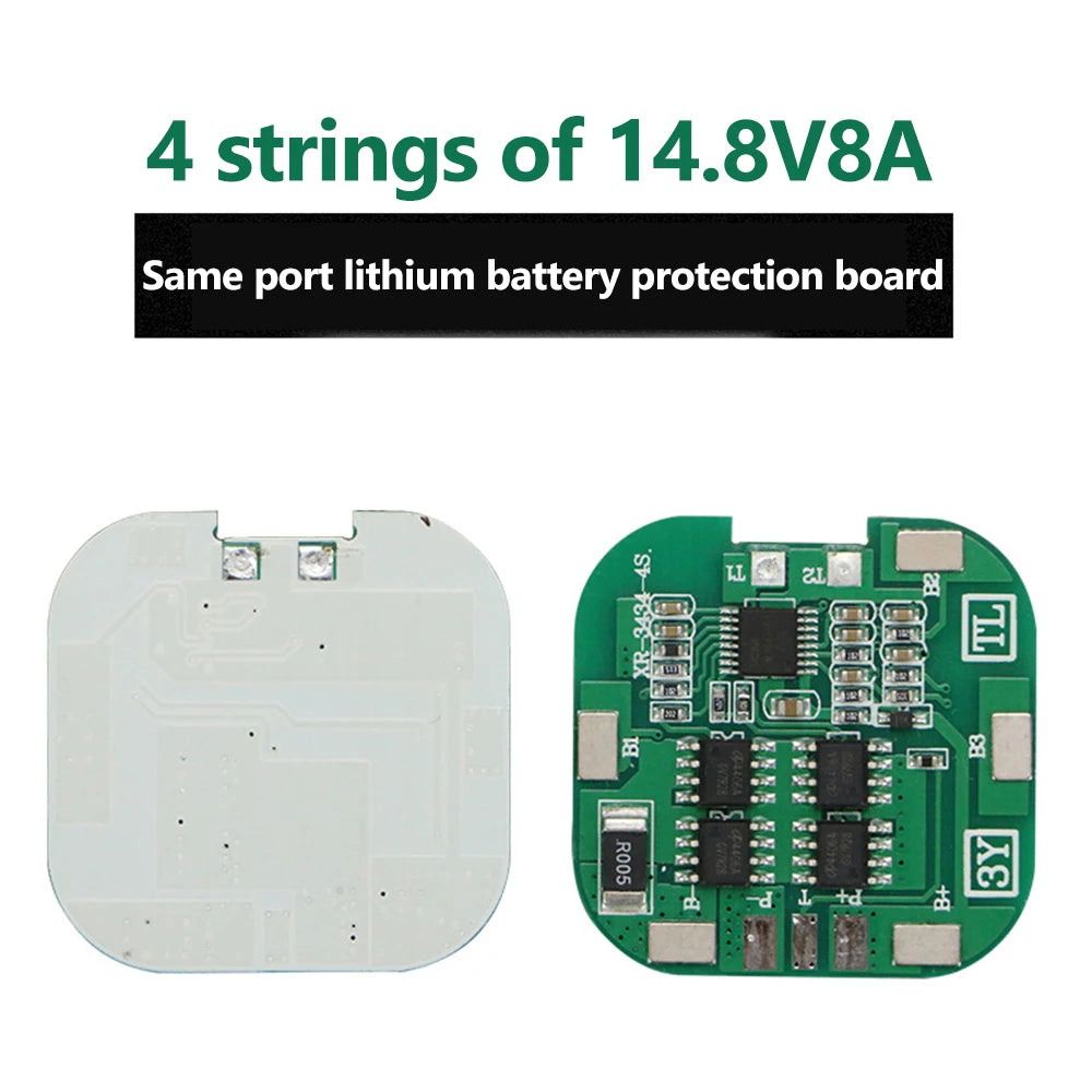 4S 14.8V 20A 18650 Li-ion Lithium Battery Charge Board BMS with Overcurrent Short Circuit Protection Same Port Connection Oasis Select