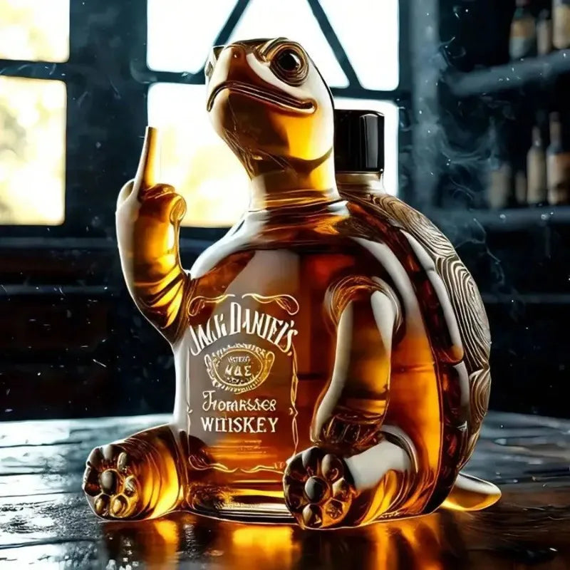 Novelty Animal Shape Whiskey Decanter Creative Glass Liquor Bottle for Scotch Bourbon & Whiskey Bar Decor & Gift Oasis Select