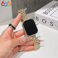 Women's Band For IWatch Series 9 8 7 6 SE 5 4 Full-Diamond Fishscale Metal Strap For Iwatch Ultra 2 Band 45mm 42mm 40/38mm 44mm Oasis Select GD 42mm44mm45mm49mm