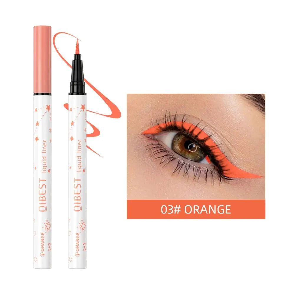 QIBEST Waterproof Liquid Eyeliner Pen – 12 Colors, Matte
