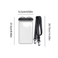 Transparent Waterproof Phone Case Touch Screen Under 7.0 inches Phone Cover with Lanyard Phone Sealed Bag Swimming Diving Oasis Select Black