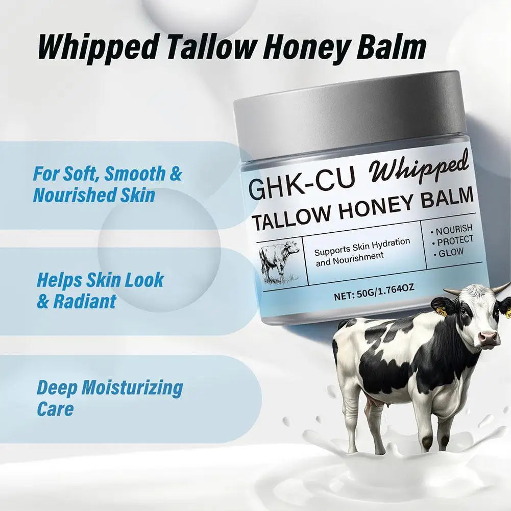 Copper Peptides GHK-Cu Beef Tallow Face Cream Blue Balm Manuka Honey Face and Body Moisturizer for Mature, Dry & Sensitive Skin Oasis Select