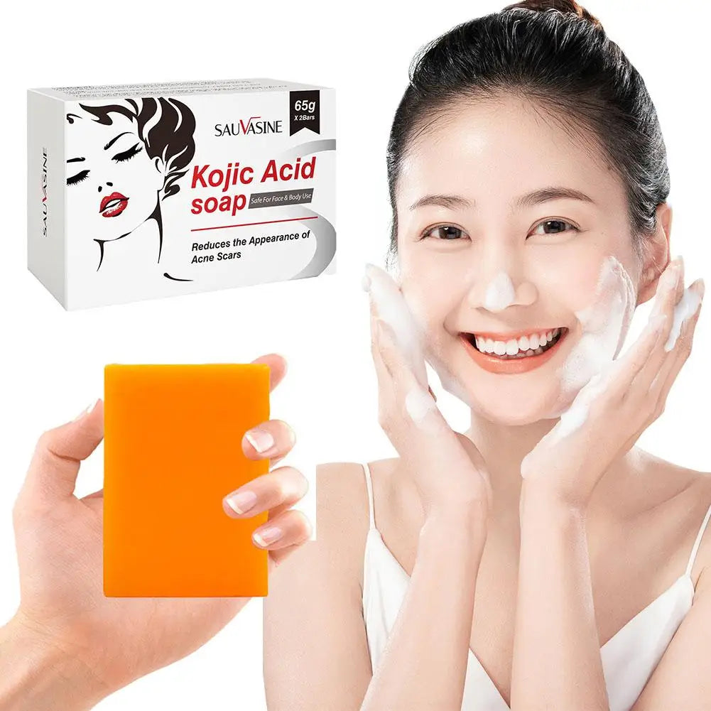 1/2PCs Kojic Acid Soap Body Facial Deep Cleaning Acne Blackhead Dark Spot Remover Soap Bars Oil Control Skin Brightening Soap Oasis Select