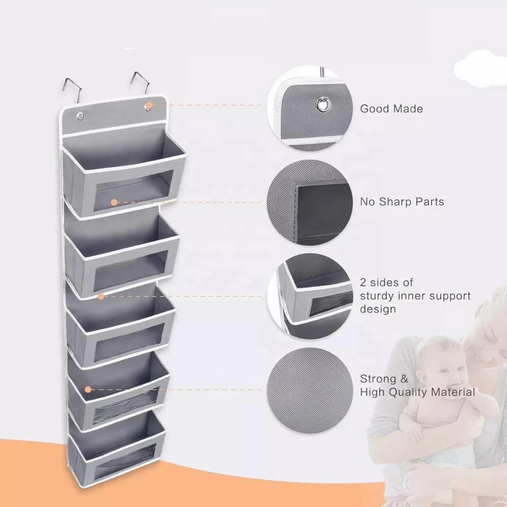 1PC Hanging Storage Bag with Pockets Over The Door Wall Mounted Storage Rack for Household Space Saving Hanging Organizer Home Oasis Select