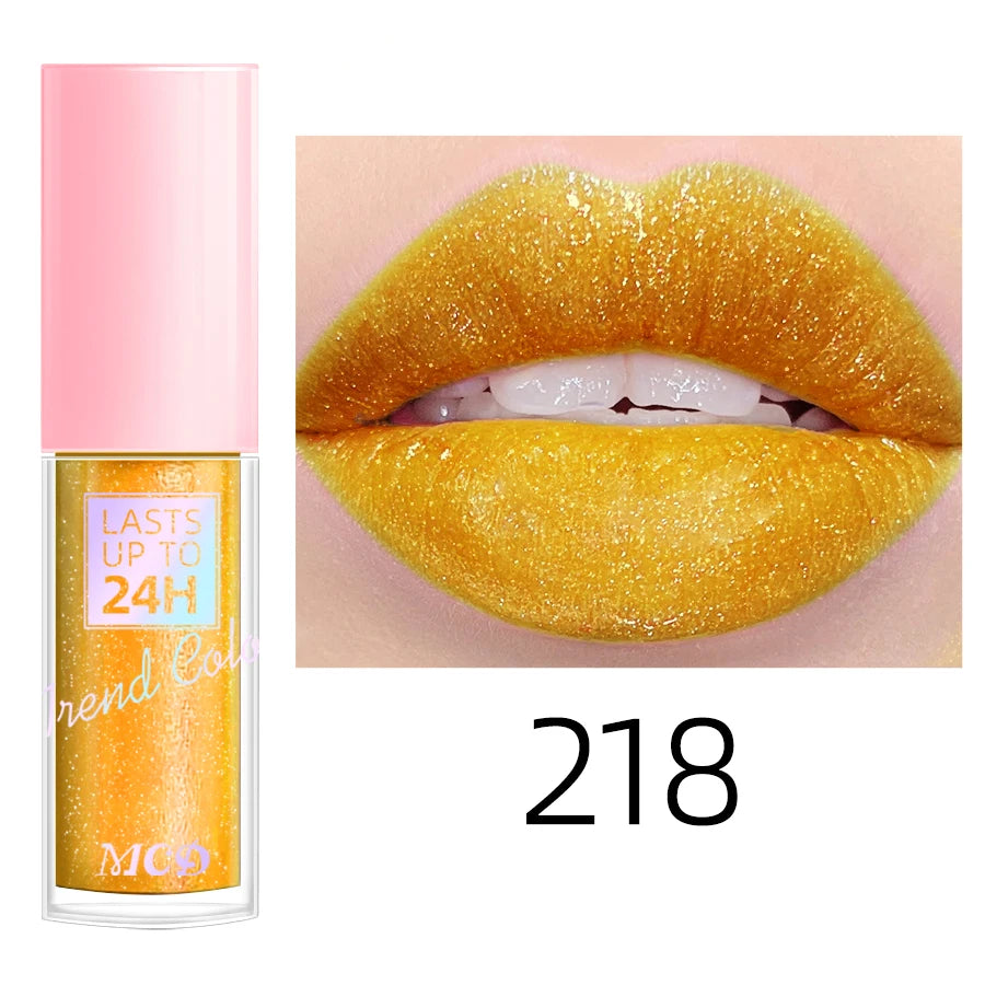 MCD Glitter Lip Gloss – 18 Shades, Waterproof & Long-Lasting