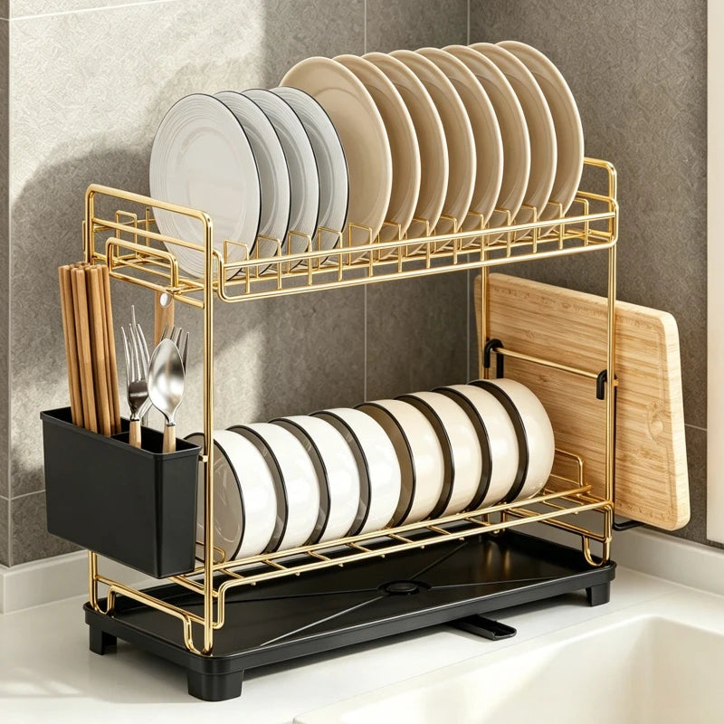 Kitchen Shelf Snap-on Dishwasher Side Tableware Drain Rack Narrow Cupboard Dish Storage Rack Oasis Select