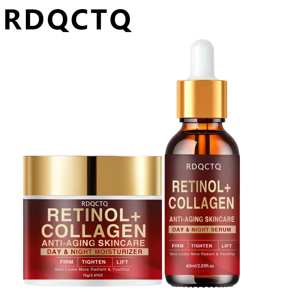 Retinol Collagen Anti-Aging Day Night Serum - Firming Lifting Facial Essence for Youthful Radiance Skin Care Formula with Hydrat Oasis Select 60and 70g