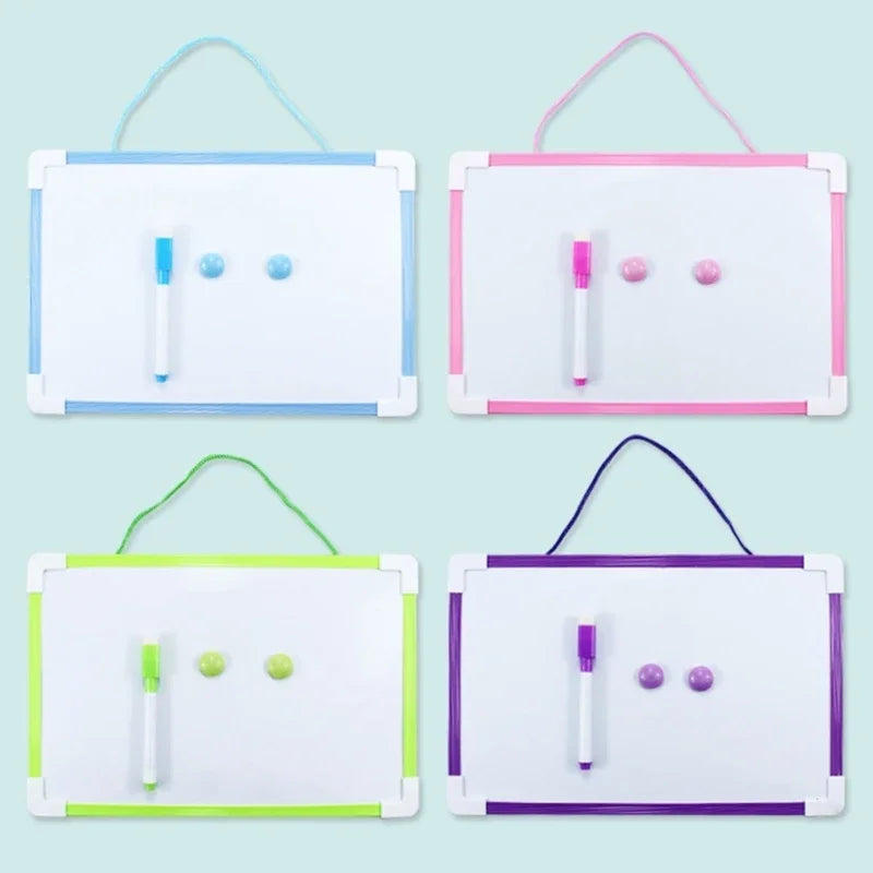 Magnetic Whiteboard with Marker and Magnets Set, Double-Sided Erasable Whiteboard Kids Drawing Board Hanging Memo Board Oasis Select