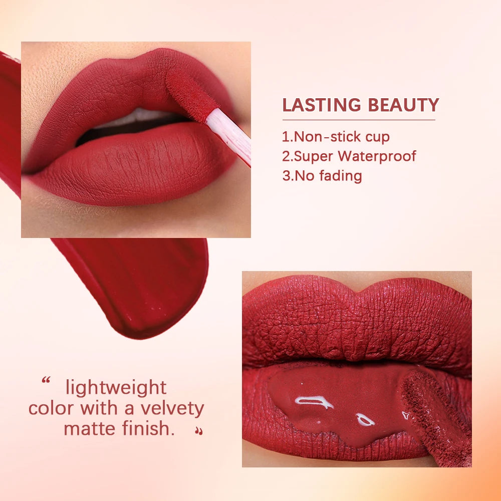 ibcccndc 12-Color Matte Velvet Liquid Lipstick | 12Hr Wear Matte Liquid Lipstick Oasis Select