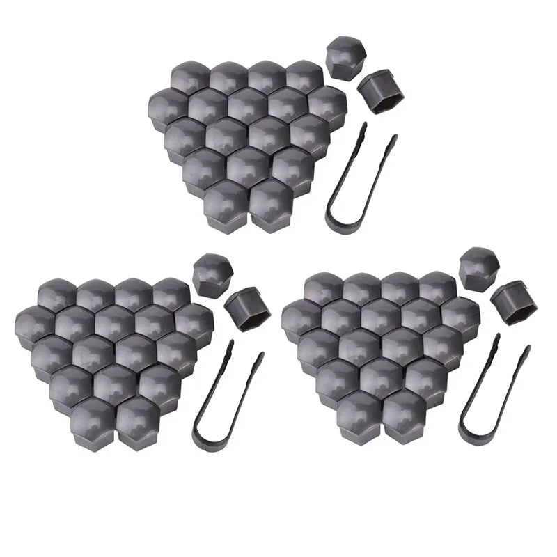 20/40/60/80pcs Car Wheel Nut Cap 17/19/21mm Protective Cap Rust Proof Wheel Hub Screw Cover Tire Nut Bolt External Decoration Oasis Select 60pcs-Gray 19mm