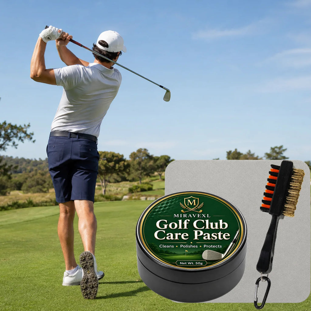 Golf Club Care Paste Kit with Polishing Cloth and Cleaning Brush, Club Head Cleaner Polish forIrons Wedges Putters Accessories! Oasis Select