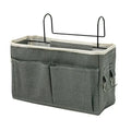 Large Capacity No Punch Bedside Hanging Basket Baby Diaper Practical Storage Fence Table Box and Bedside Organizer Bag Oasis Select DARK GRAY
