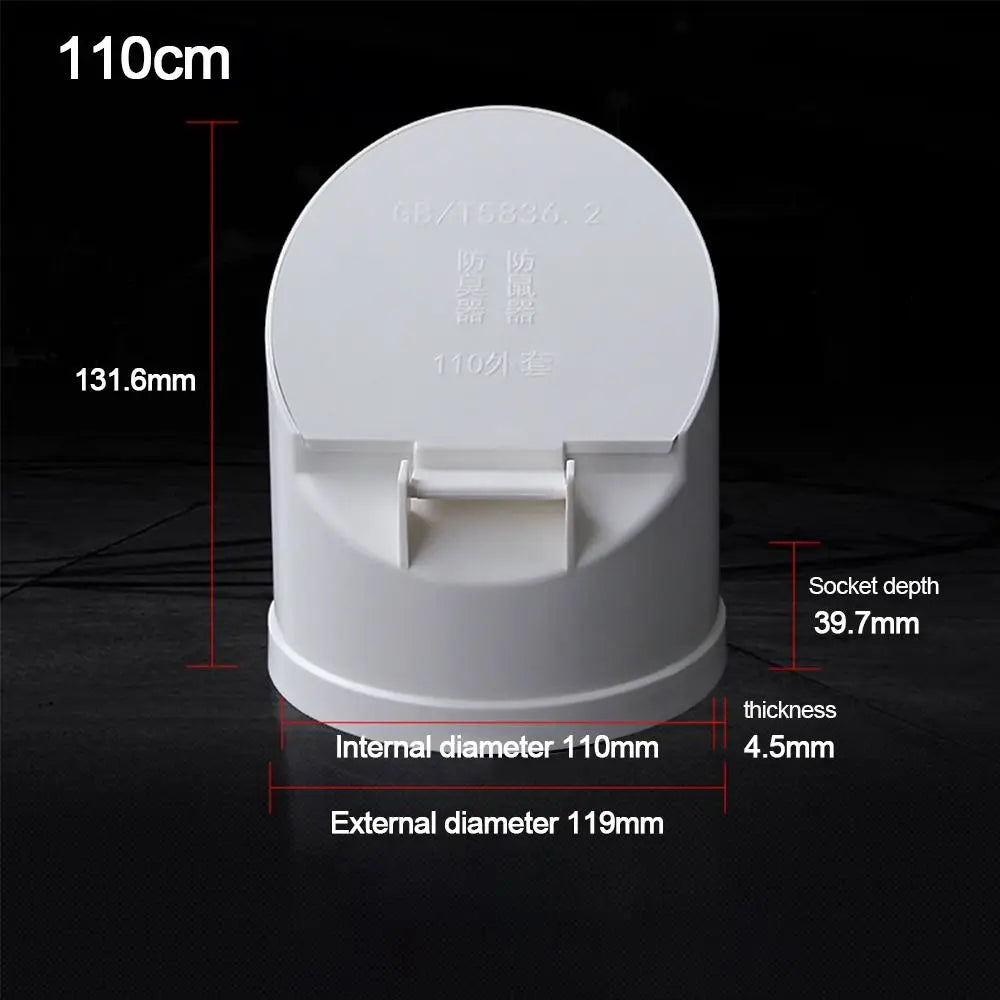 50-160mm Floor Drains Sewage Pipe PVC Drain Pipe Large Displacement Anti odor anti-rat Cover Septic Tank Outdoor Pipe Valve Oasis Select 110cm