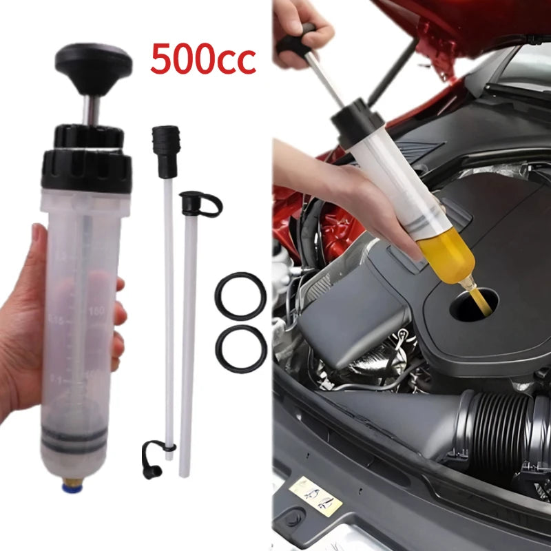 500cc Manual Oil Fluid Extractor Pump – Car Oil Change Syringe