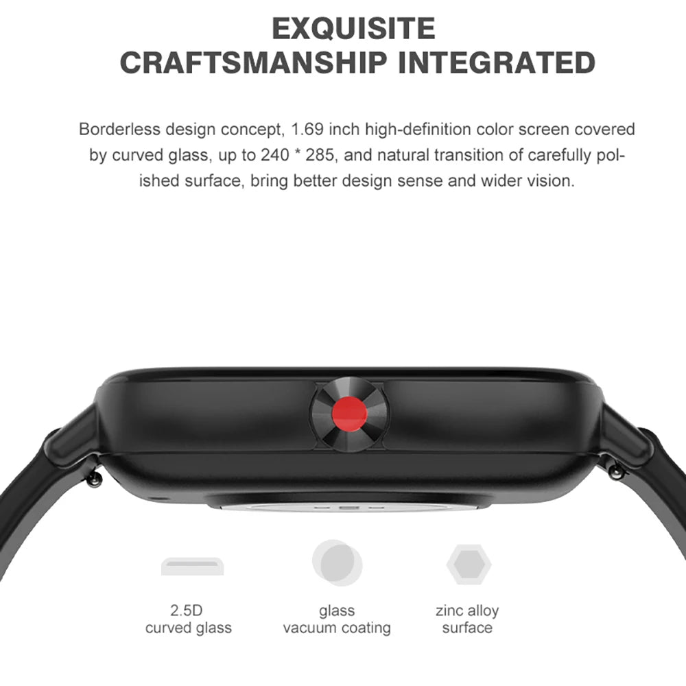 New Men 1.69 Inch Blue Tooth Call Smartwatch Heartrate Testing Music Playing Waterproof Women Sports Smart Watches Fashion Oasis Select