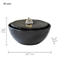 Compact Minimalist Waterfall Fountain Indoor Living Room Desktop Circulating Water Decor Office Landscape Waterfall Accessory Oasis Select Black B