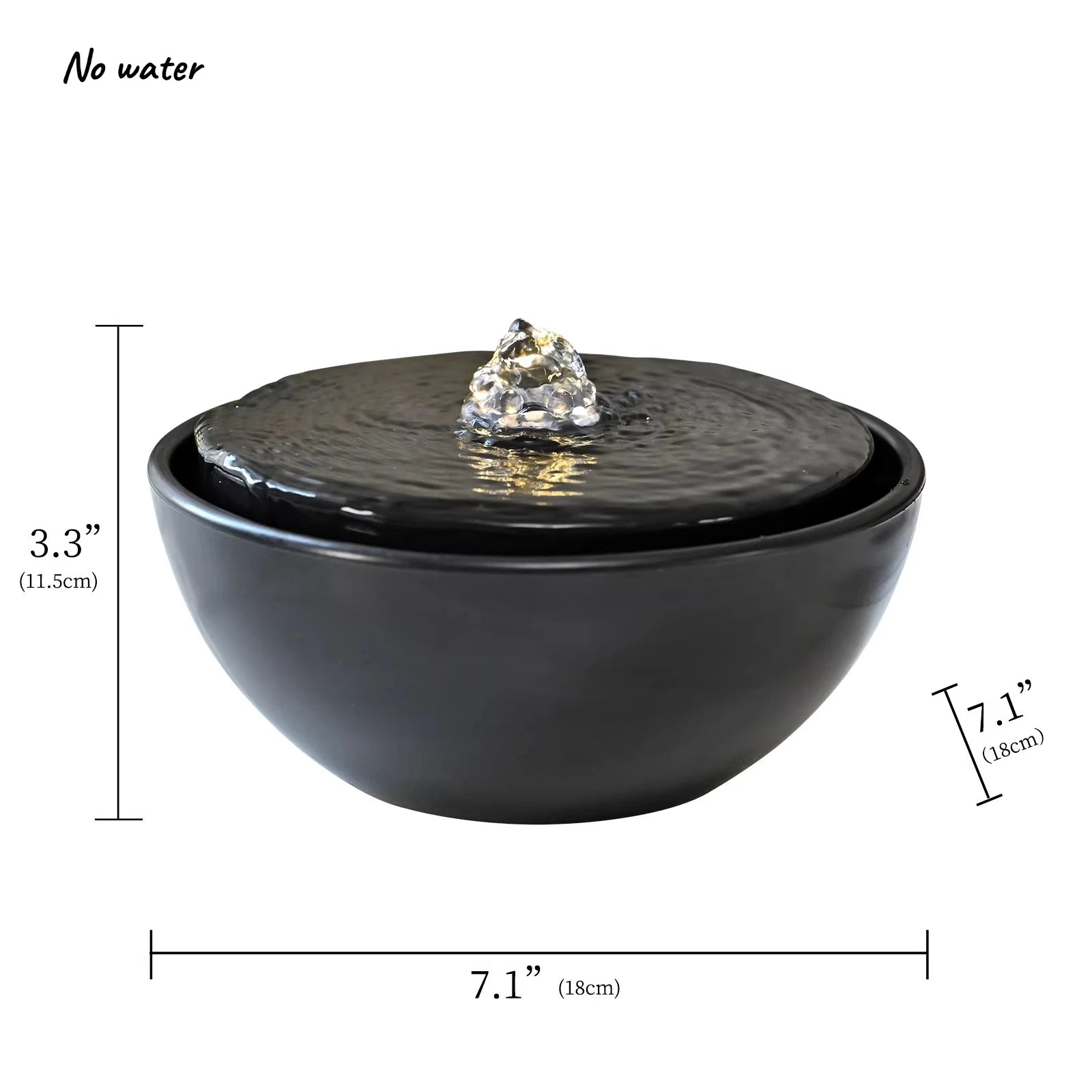 Compact Minimalist Waterfall Fountain Indoor Living Room Desktop Circulating Water Decor Office Landscape Waterfall Accessory Oasis Select Black B