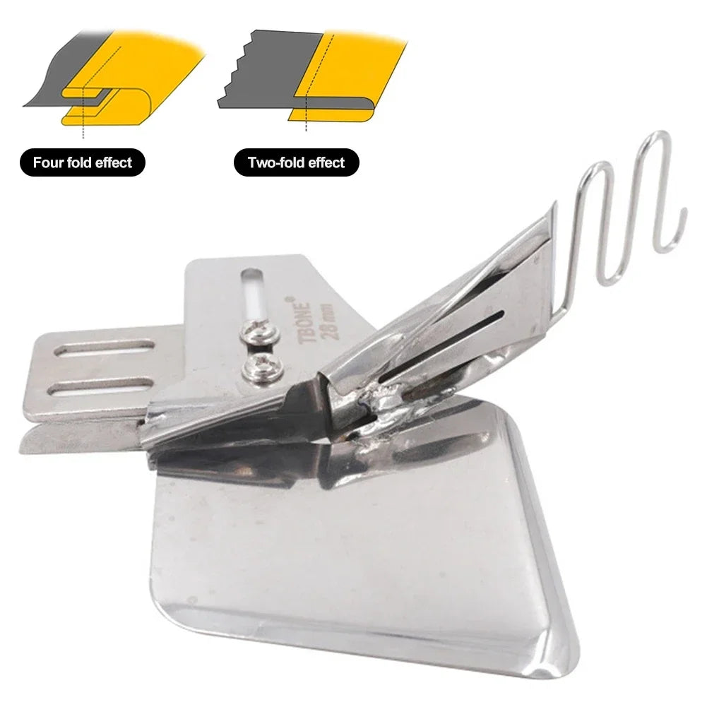 Sewing Machine Hemming Device Double Fold Bias Binding Right-Angle Edging Pull Tube Four Fold Pull Tube For Household industrial Oasis Select