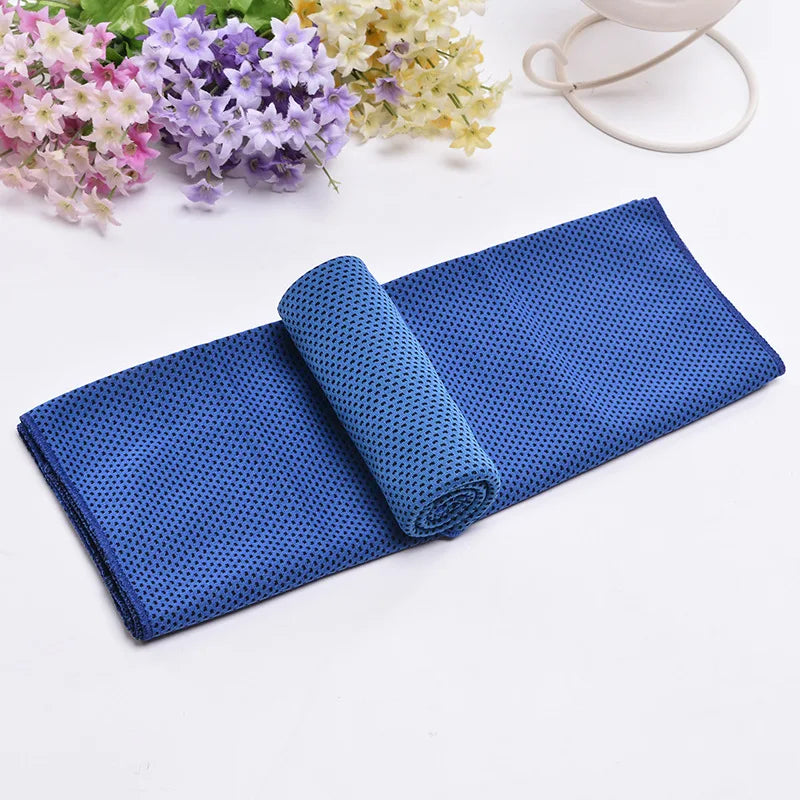 Sports Cooling Towel Ice Cold Wipe Sweat Towel Quick Dry Water Absorbent Swimming Towels Gym Sports Fitness Towel Ice Towels Oasis Select Blue-30x90
