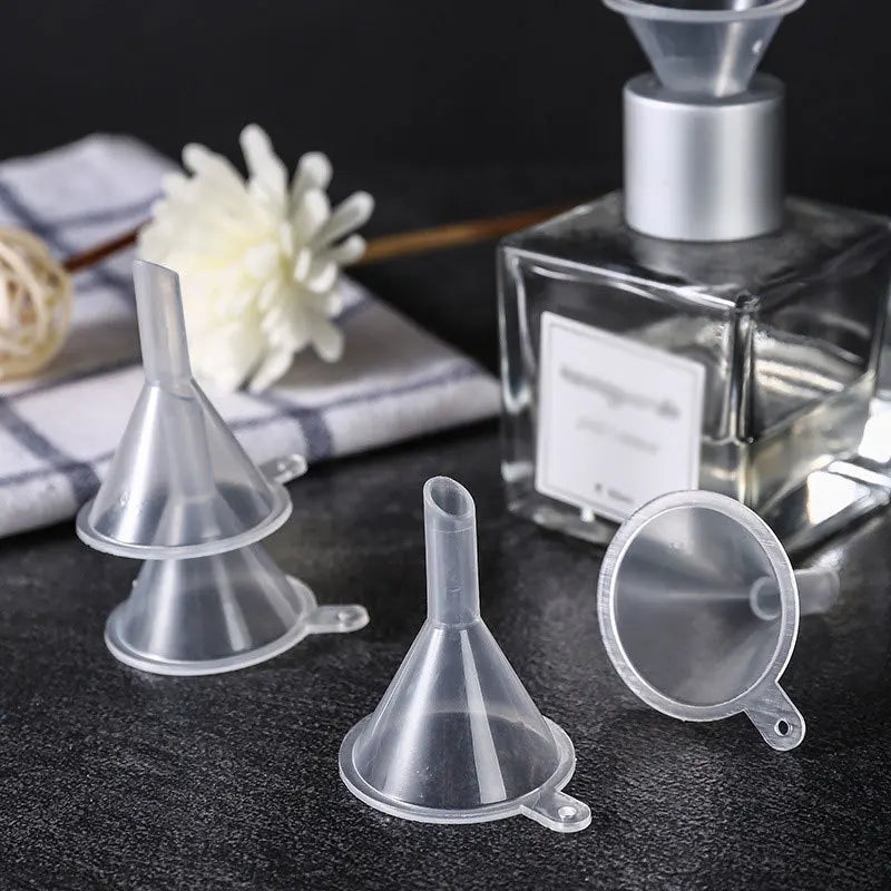 10Pcs Mini Funnel Filling Empty Bottle Packing Tool For Travel Plastic Mini Small Funnels For Perfume Liquid Essential Oasis Select