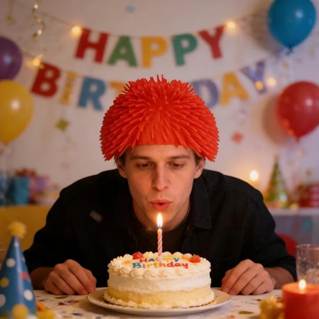 Wacky Spiky Ball Hat – Novelty Party Headpiece & Gag Gift