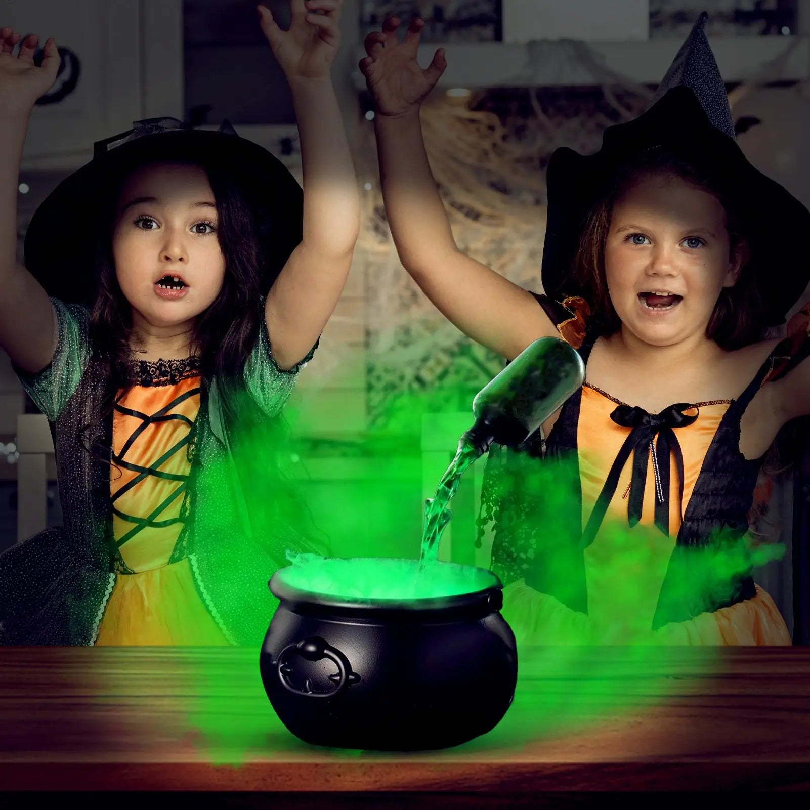 Cauldron Bowl Halloween Party Decorations Outdoor Lighted Holiday Displays for Indoor Summer Dining Kitchen Home Room Classroom Oasis Select