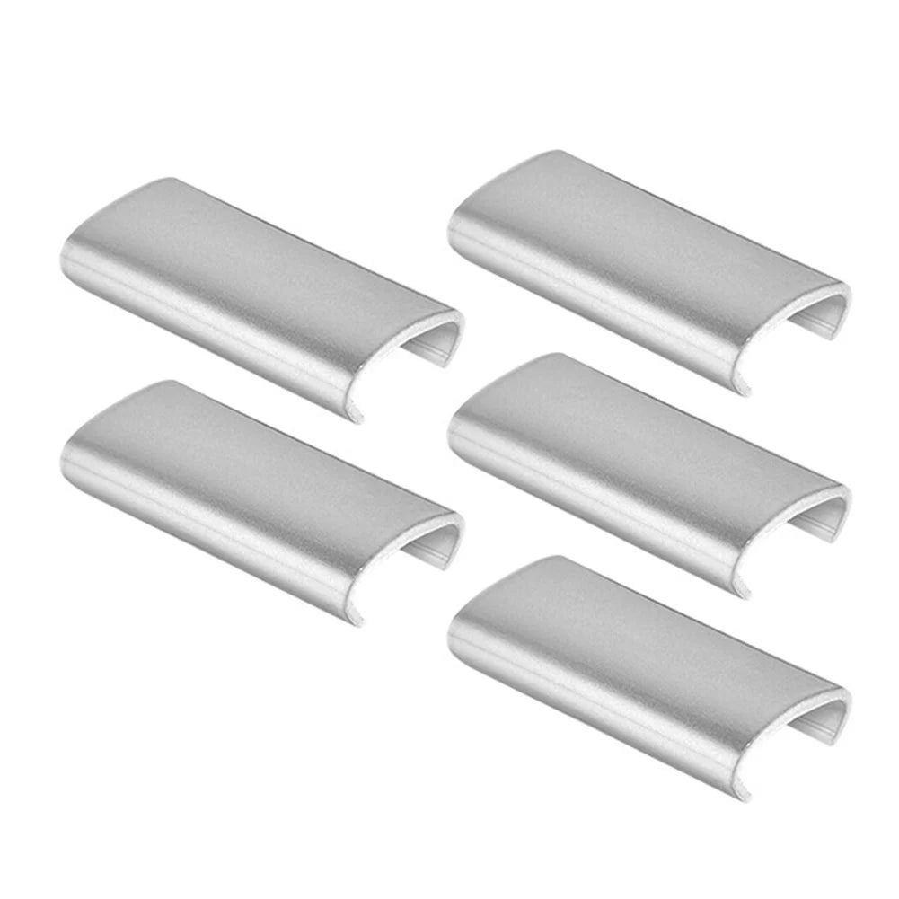 5pcs Pickleball Paddle Weight Buckle 45×18mm Counterweight Block Edge Protector For Pickleball Snap Fastener Replace Accessories Oasis Select silver