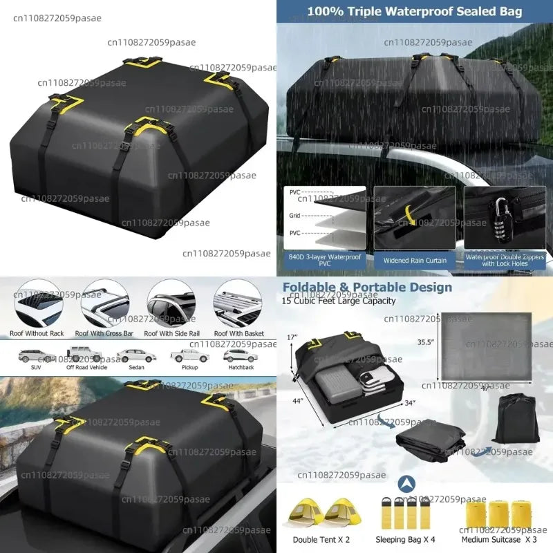 Suitable for Outdoor Travel Roof Boxes Oasis Select Black1 6pcs