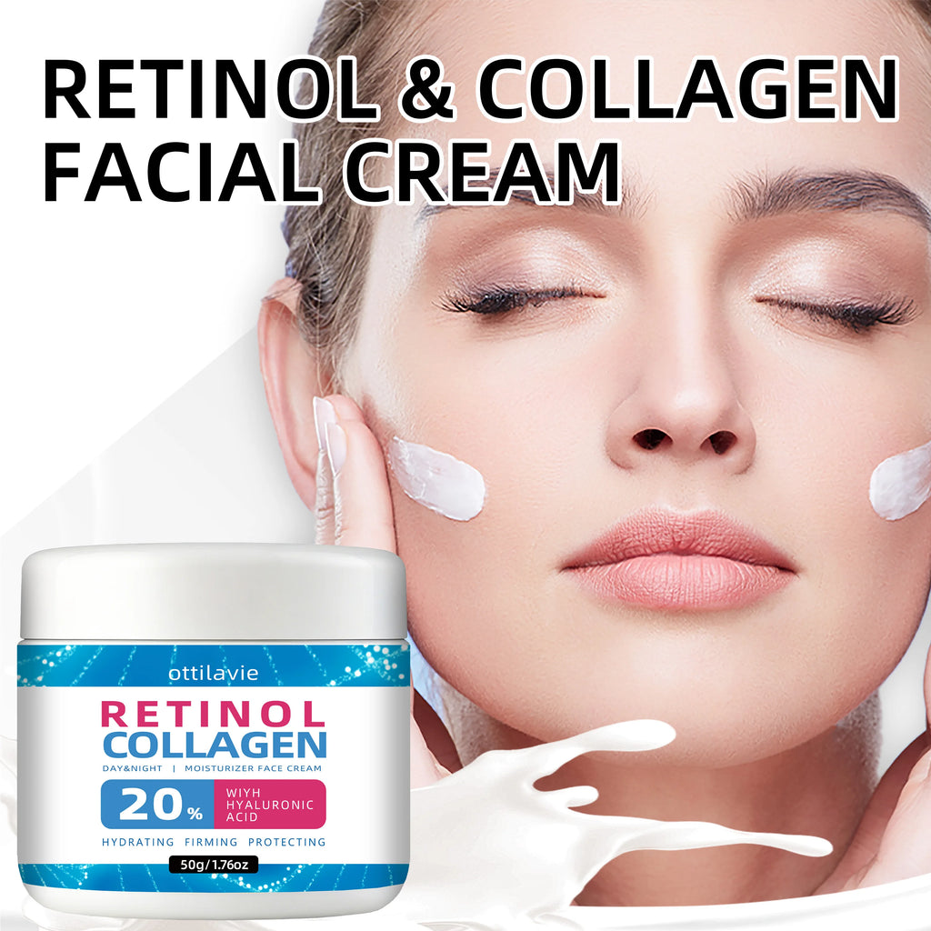 Retinol & Collagen Moisturizing Cream - Day & Night Use, Fast-Absorbing & Non-Greasy, Universal for All Skin Types, Perfect Gift Oasis Select