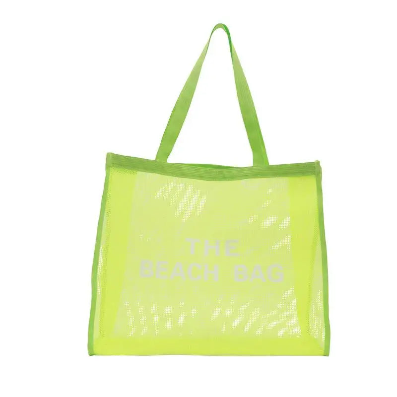 Mesh Tote Bag for Women Reusable Large Shoulder Shopping Bag Durable for Poolside Fitness Travel Oasis Select A5