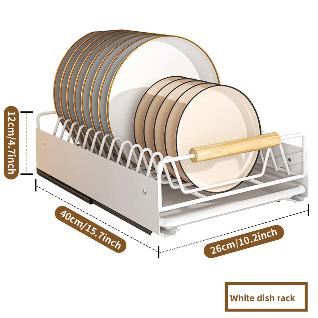 Kitchen Storage Rack Dish Rack Drain Rack Cupboard Pull Dishes Dish Rack Cupboard Shelf Pull Basket Oasis Select White Dish Rack
