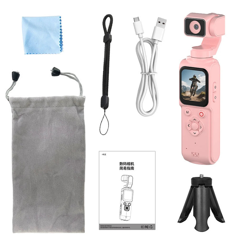 4K WiFi Action Camera – 330° Rotation, Face Tracking & Touch Screen
