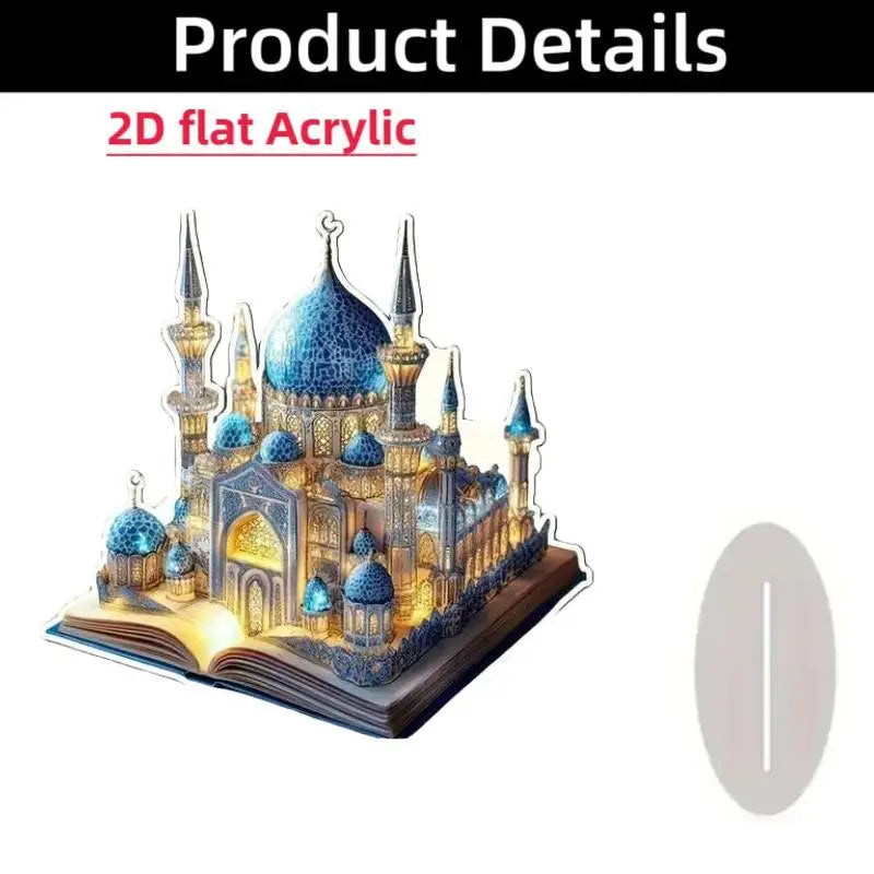 2D Acrylic Arabian Camel & Evil Eye Tree Desk Figurine