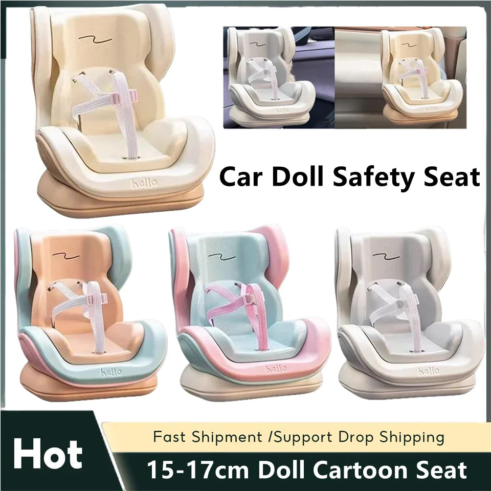 Kawaii Mini Car Seat for OB11 & Plush Dolls – Cute Car Decor Doll Car Seat Decor Oasis Select