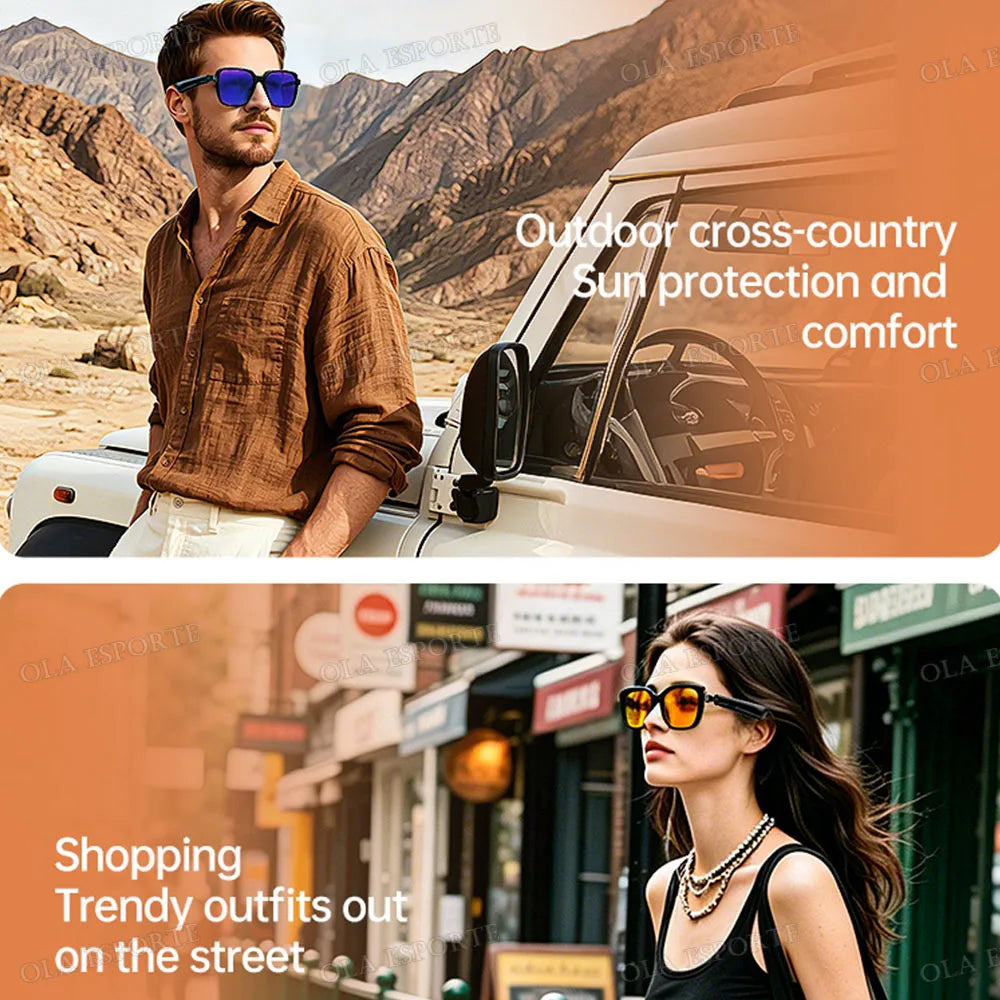 Bluetooth Smart Glasses UV Sport Sunglasses Wireless Headset