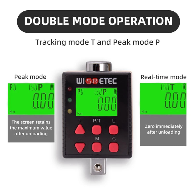 WISRETEC High-Precision Electronic Digital Torque Meter Torque Meter Adapter Connector Kilogram Force Torque Meter ADQ2-010 Oasis Select