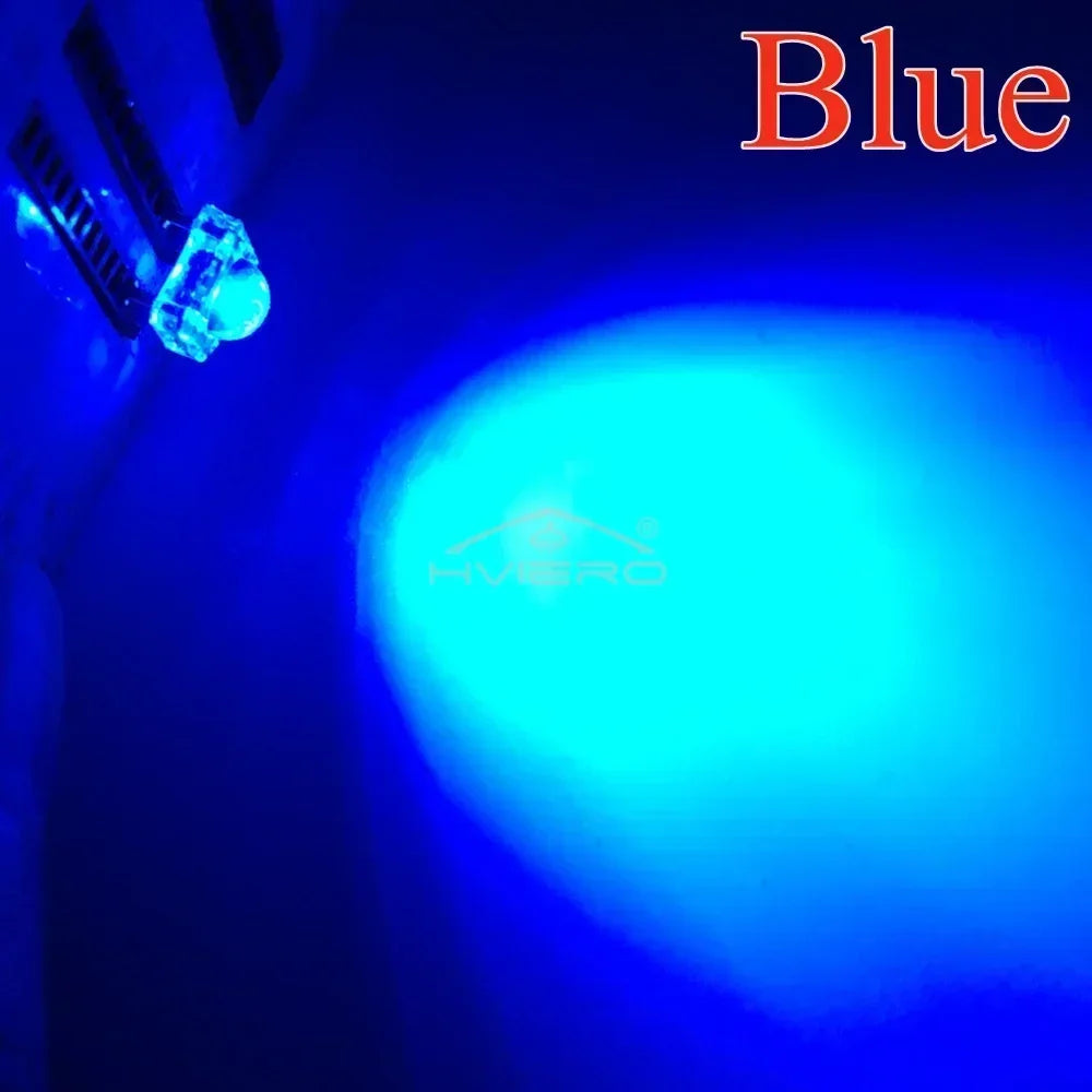 10-Pack 5mm F5 LED Bulbs – Multi-Color Dome Flux Diodes
