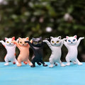 5 PCs Dancing Cat Figure Decoration Animation Cat Model Fashion Toy Enchanting Cat Capsule Toy Doll Cake Decoration Oasis Select 5PCs