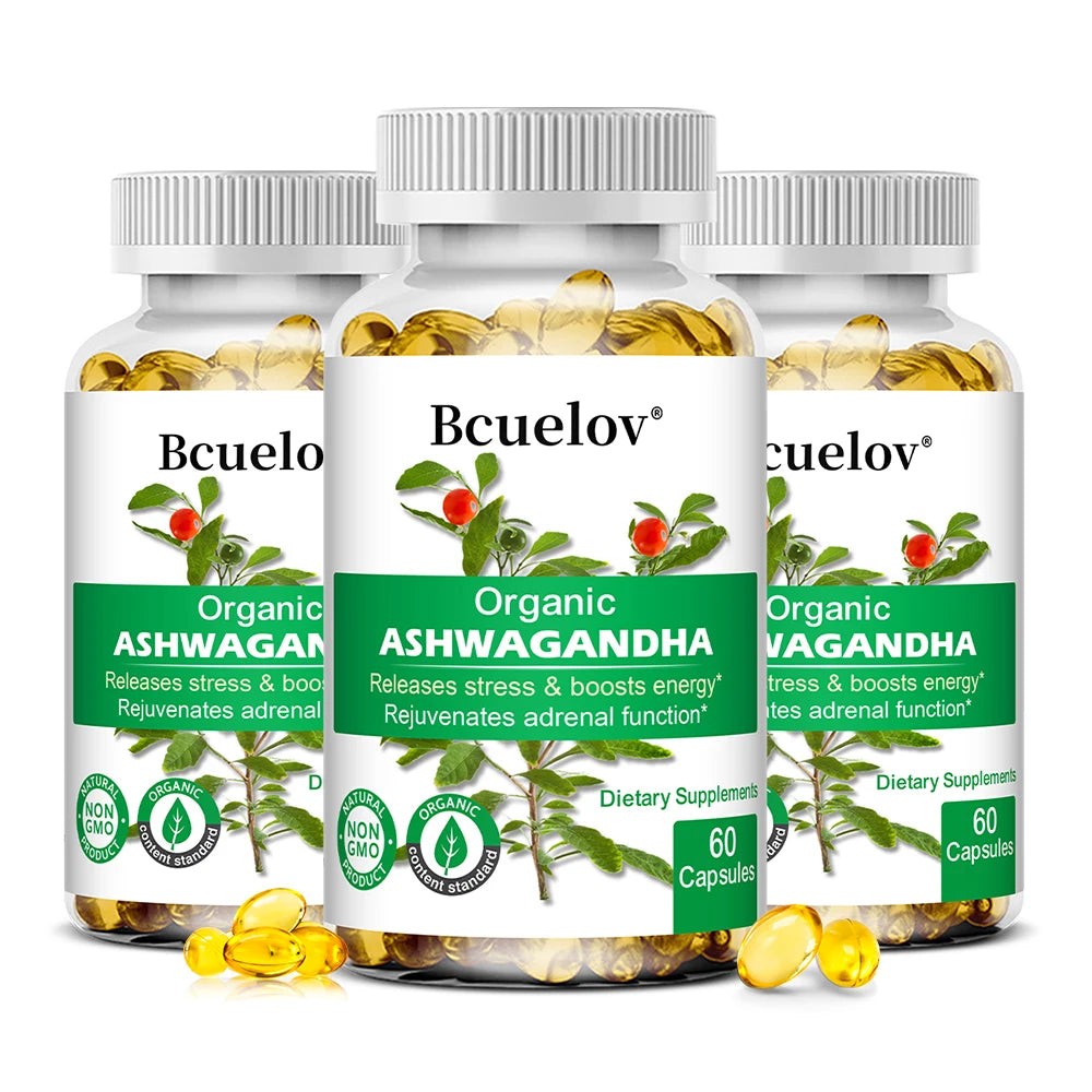 Organic Ashwagandha Capsules – Mood, Sleep, Focus & Energy