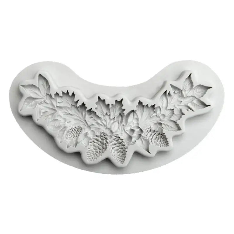 Christmas Silicone Mold Pinecone Fondant Cake Decoration Silicone Mold Hand Made Decorating Leaves Chocolate Candy Kitchenware Oasis Select